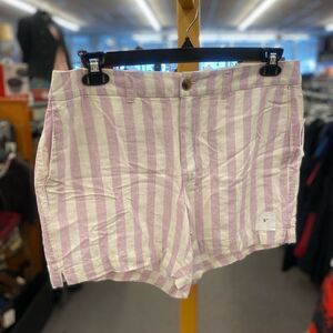 New Old Navy Ladies 12 White & Purple Shorts